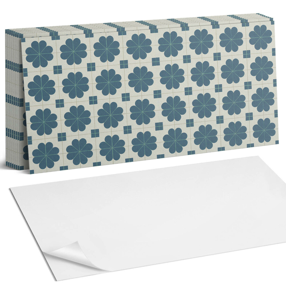 Öntapadó falburkolat Virágos kockás minta