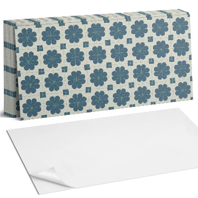 Öntapadó falburkolat Virágos kockás minta