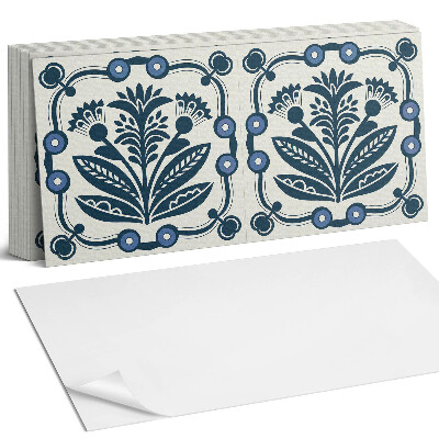 Falpanel Virágminta levelekkel