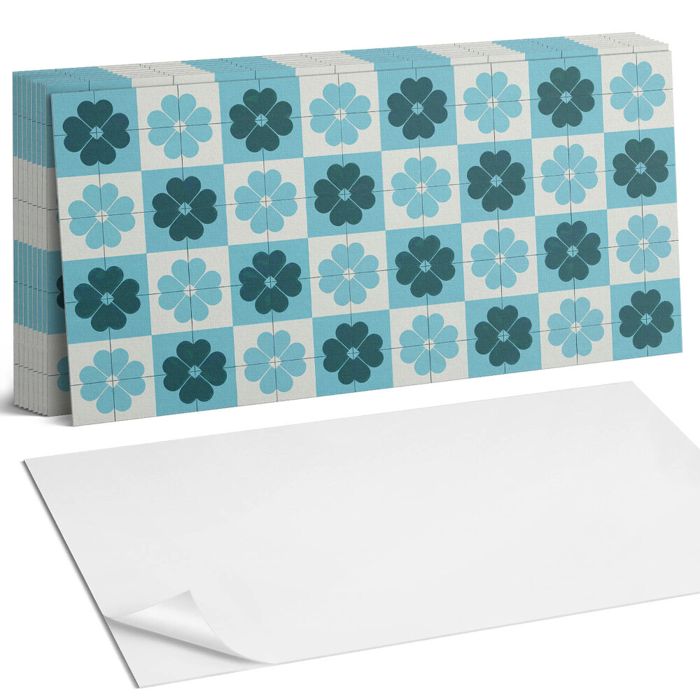 Falpanel Virágos kockás minta