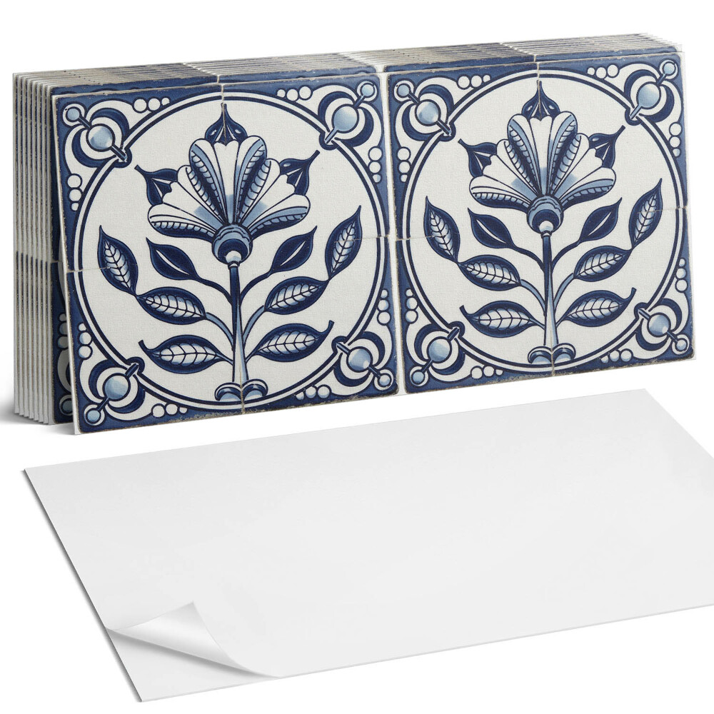 Falpanel Virágminta a csempén