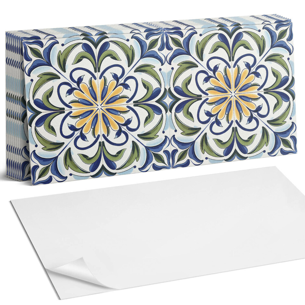 Dekorpanel falra Növényminta virágokkal