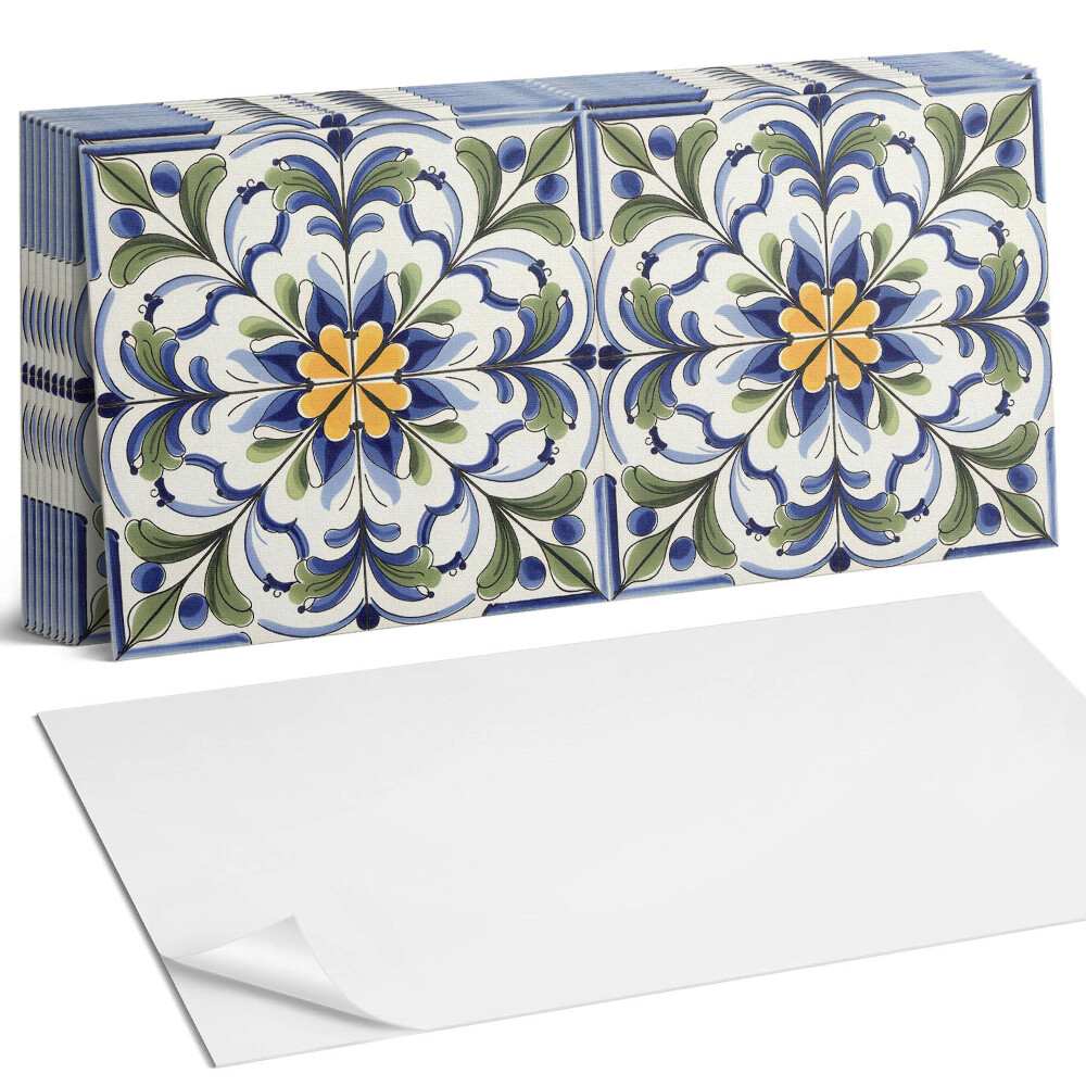 Falpanel Virágos kerámia minta