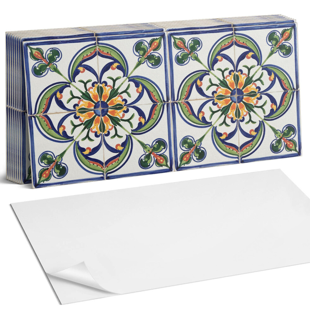 Dekorpanel falra Virágminta a csempén