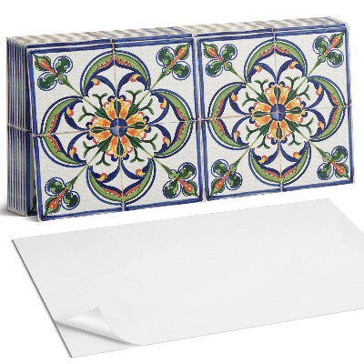 Dekorpanel falra Virágminta a csempén