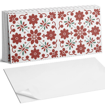 Dekorpanel falra Virágminta levelekkel