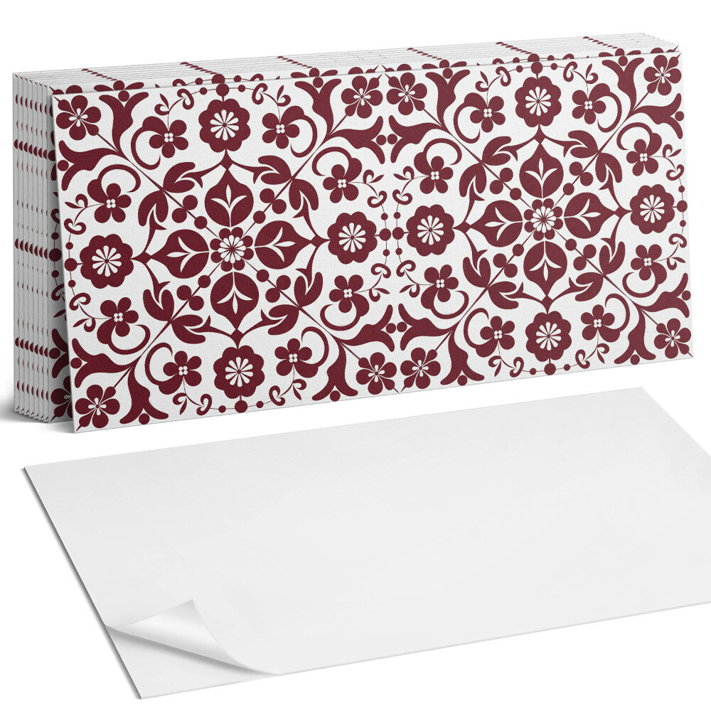 Falpanel Virágminta díszekkel