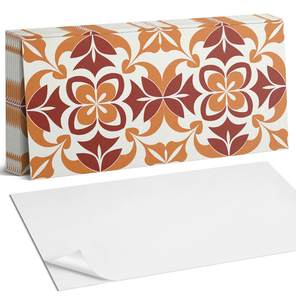 Öntapadó falburkolat Virágminta levelekkel