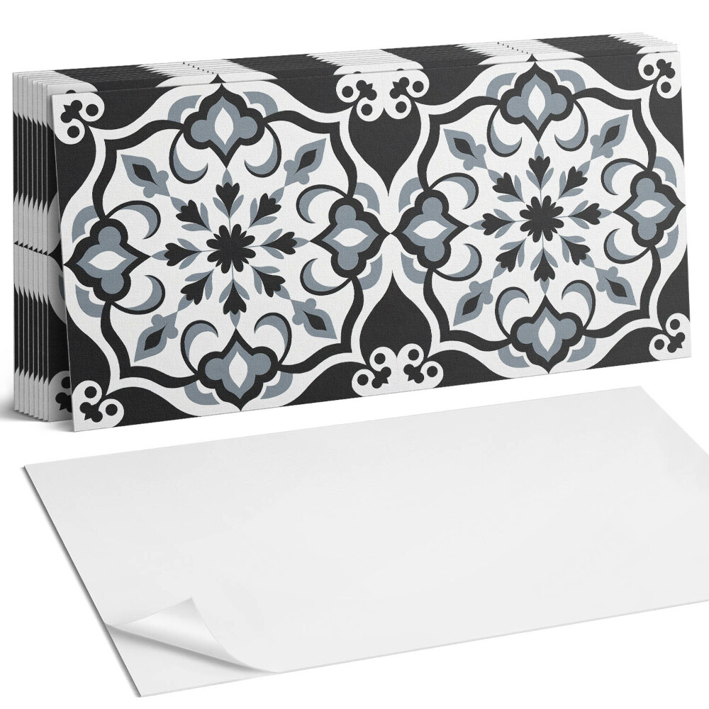 Falpanel Virágminta díszekkel