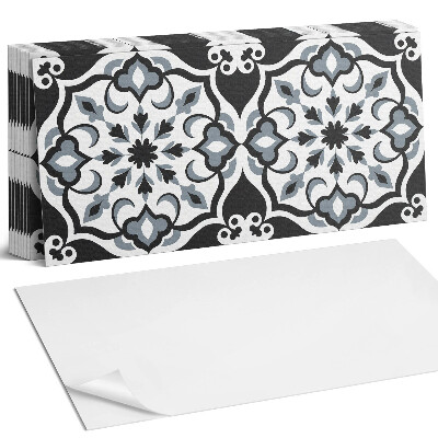 Falpanel Virágminta díszekkel