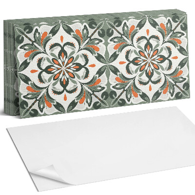 Dekorpanel falra Virágminta levelekkel