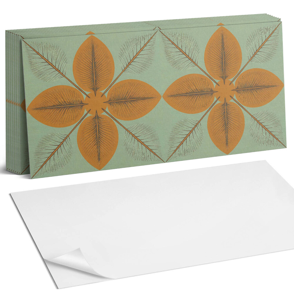 Dekorpanel falra Levelek szimmetrikus mintázatban