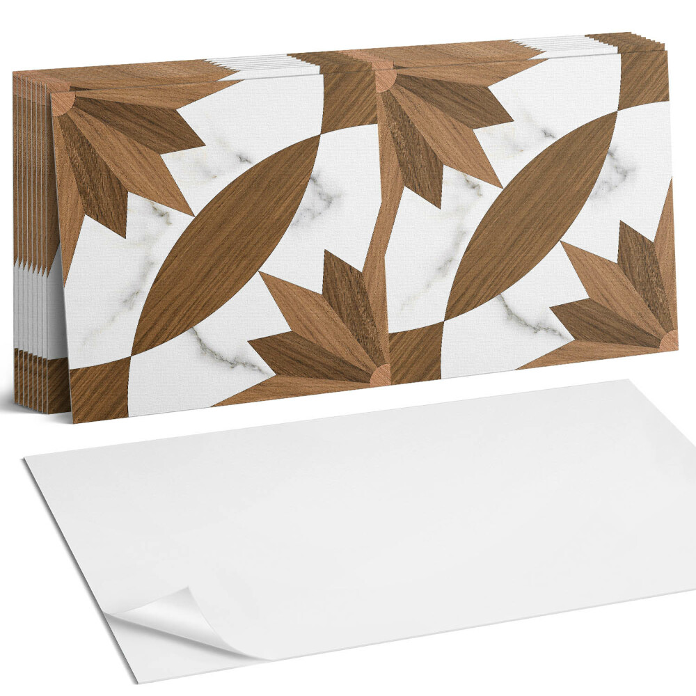 Dekorpanel falra Geometrikus minta fával