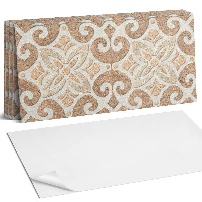 Öntapadó falburkolat Virágminta díszekkel