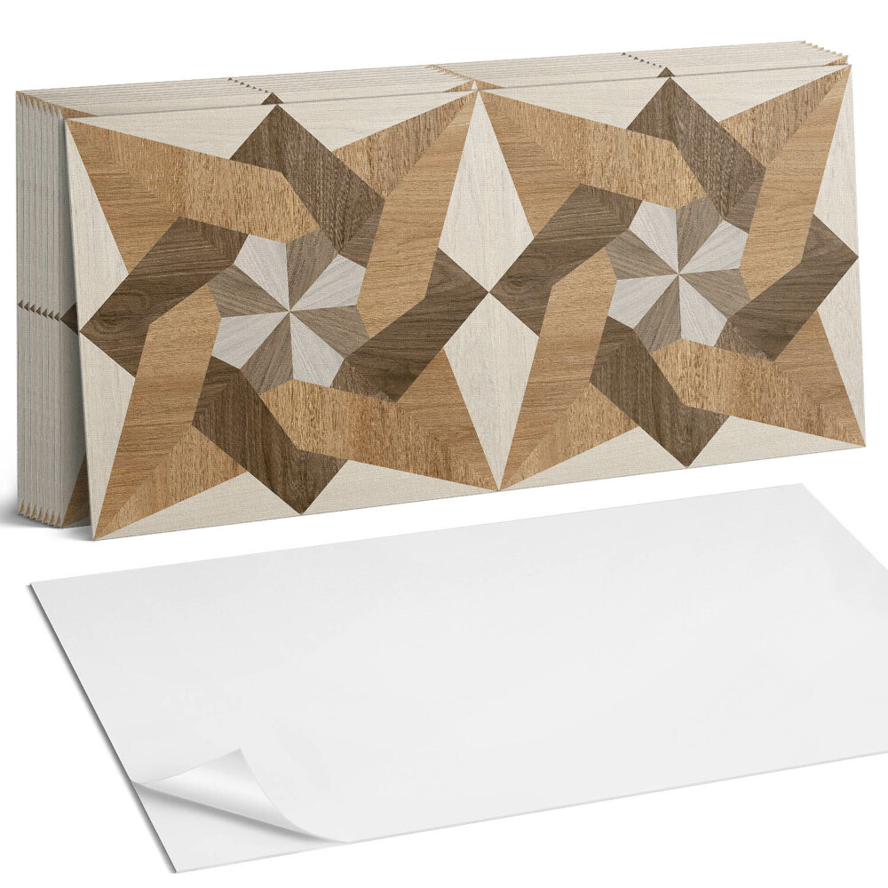 Falpanel Sokszögű fa mozaik