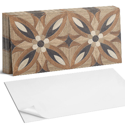 Pvc falburkolat Virágminta fából