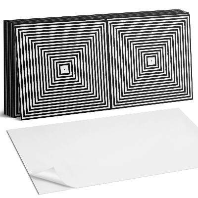 Dekorpanel falra Koncentrikus vonalak négyzetekben