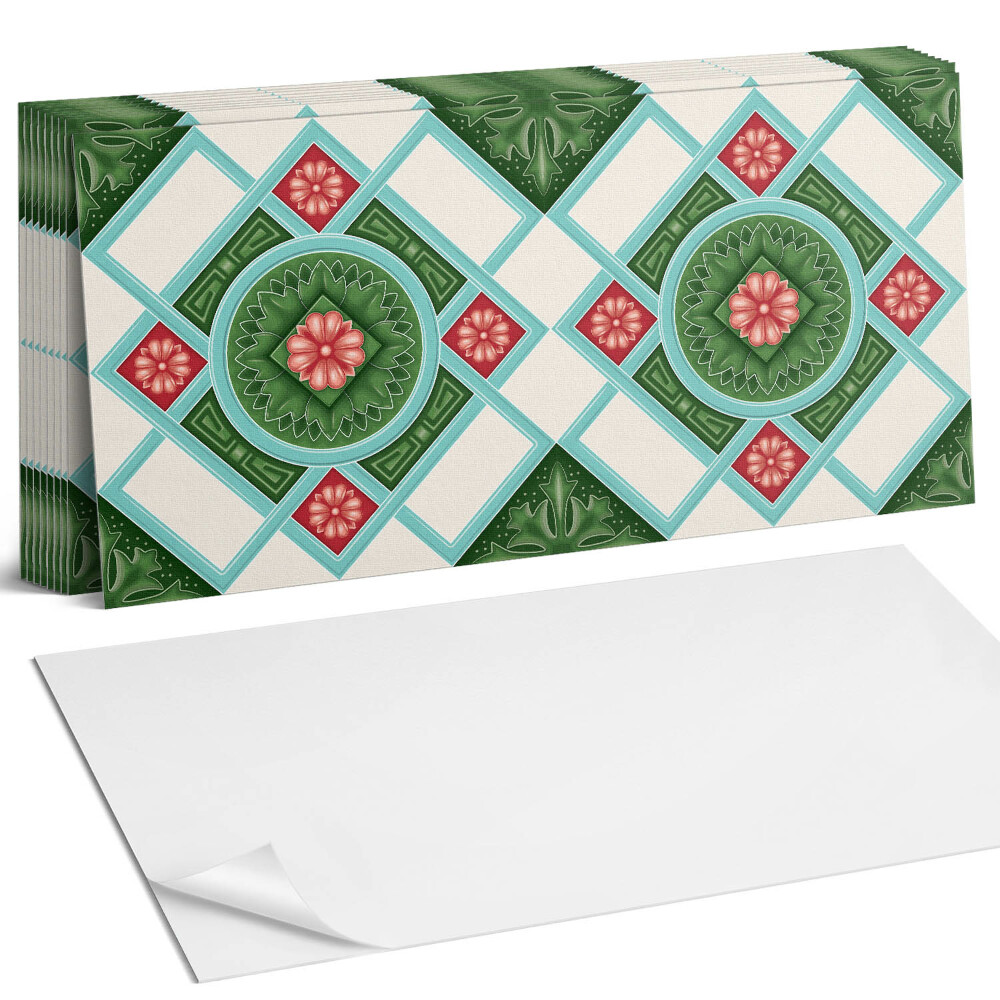 Falpanel Virágminta rombuszban