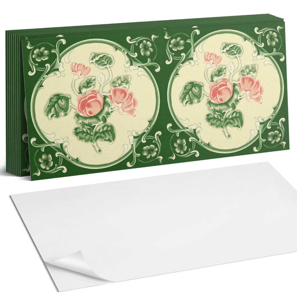 Öntapadó falburkolat Virágminta levelekkel