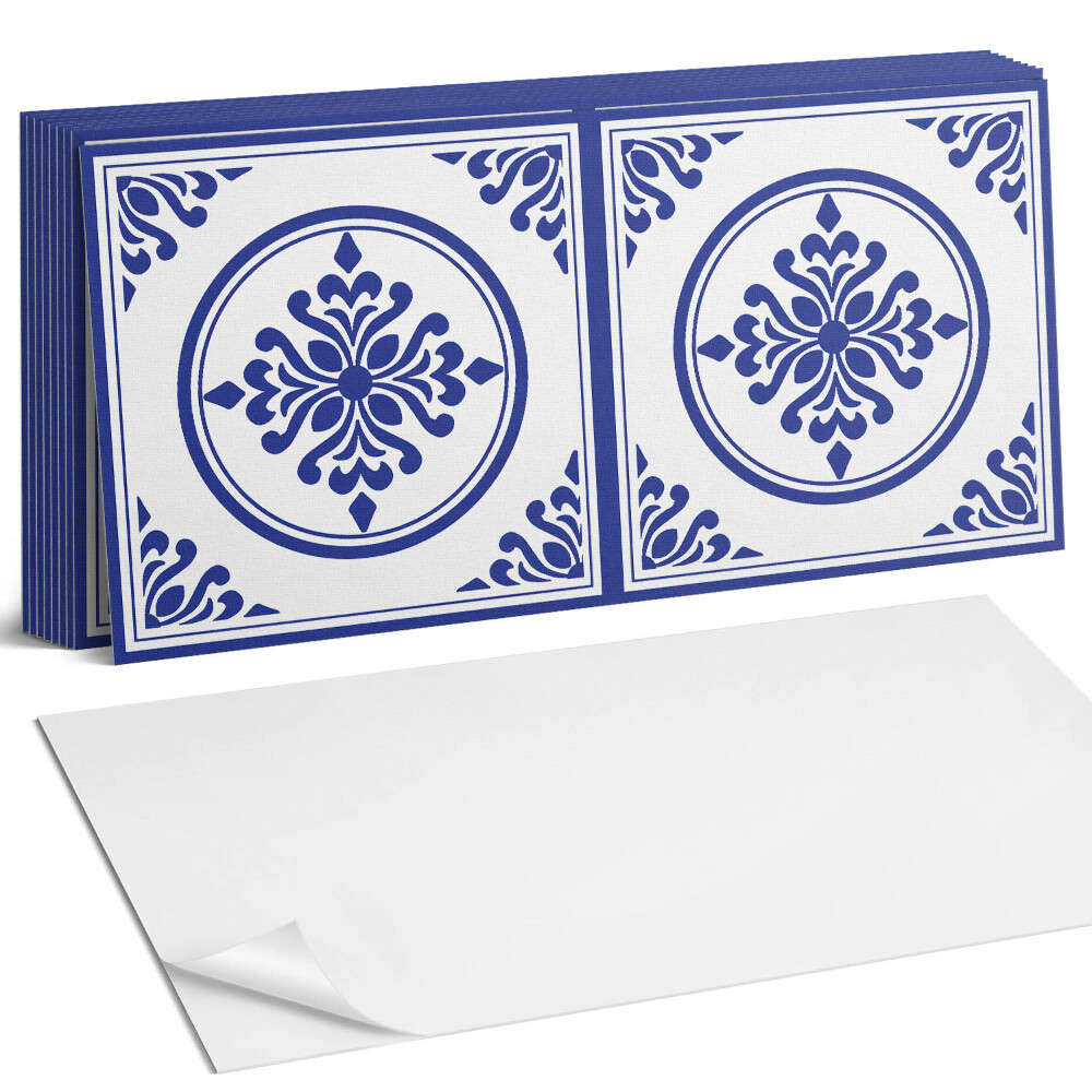 Dekorpanel falra Minta körökkel és virágokkal