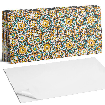 Dekorpanel falra Mozaikminta virágokkal