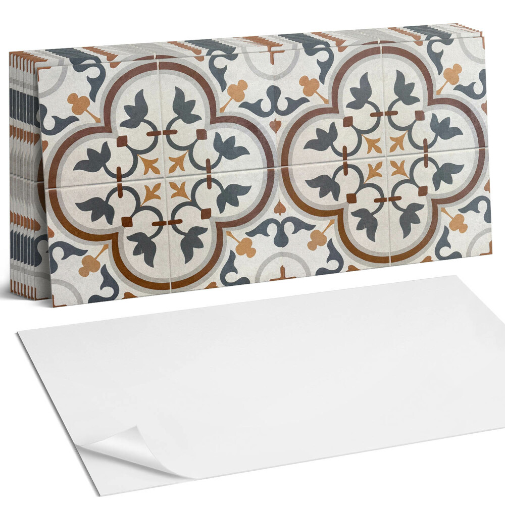 Falpanel Kockás virágmintás