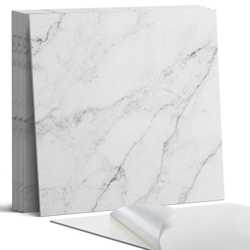 Öntapadó falburkolat négyzet Elegáns fehér márvány