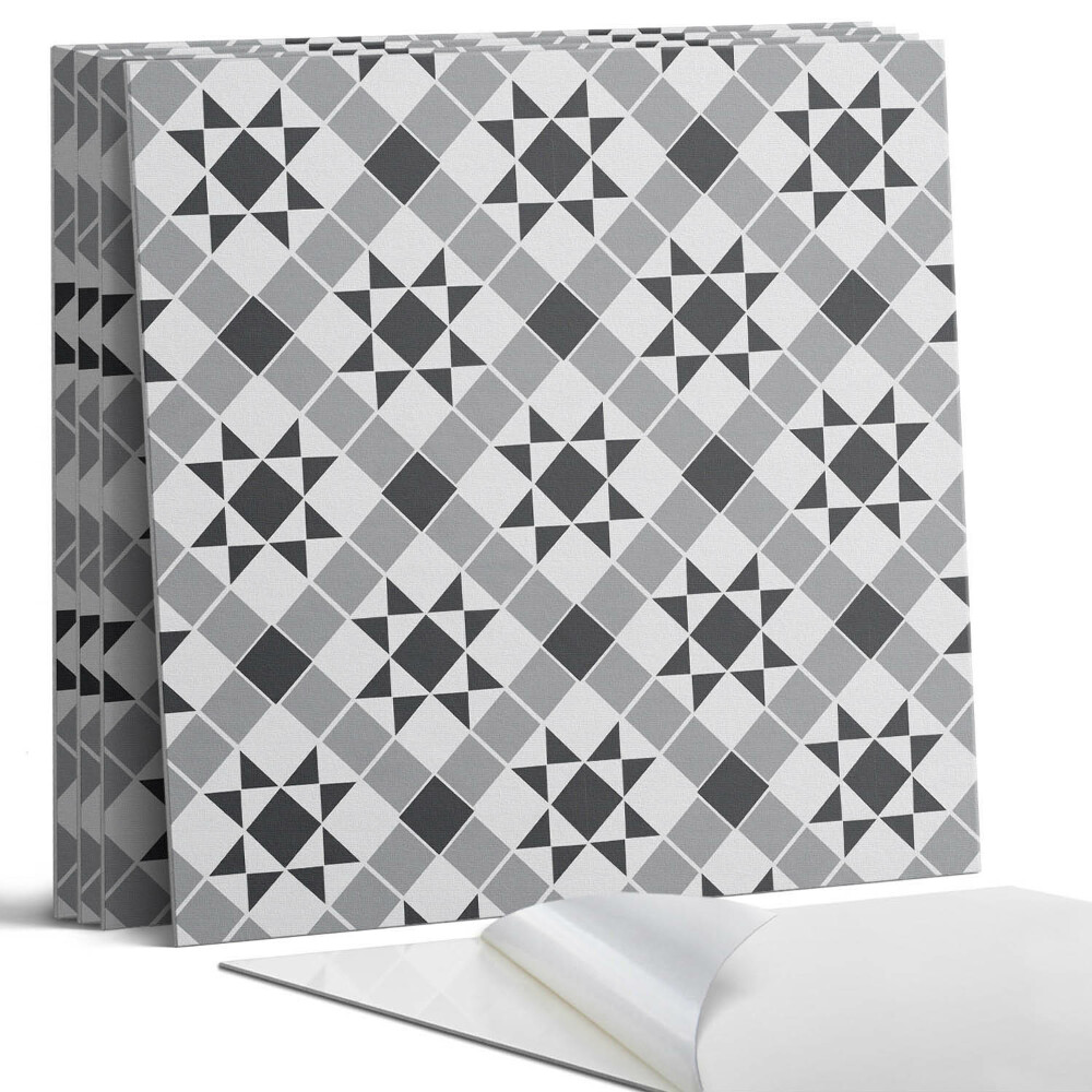 Pvc falburkolat négyzet Geometrikus minta csillagokkal