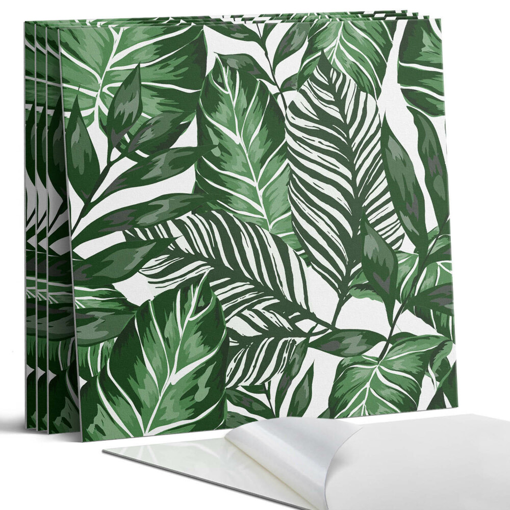 Falpanel négyzet Trópusi levelek a mintában