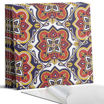 Falpanel négyzet Virágminta díszekkel