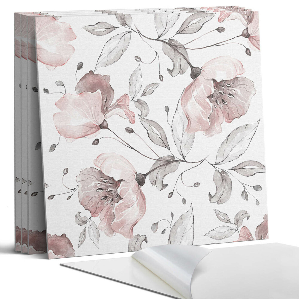 Pvc falburkolat négyzet Virágos akvarell minta