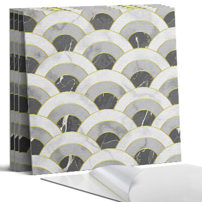 Öntapadó falburkolat négyzet Hullámos ívminta