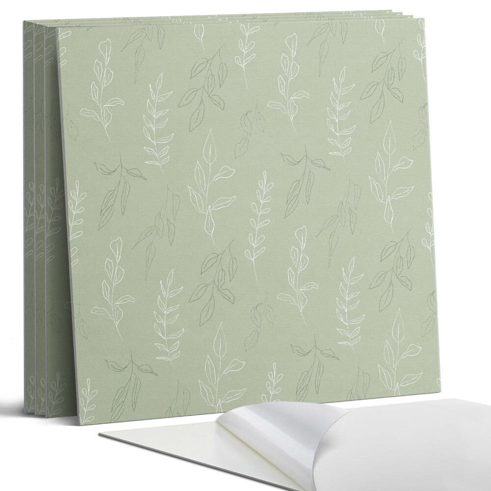 Falpanel négyzet Növényi levélminta