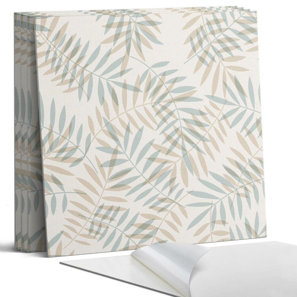 Falpanel négyzet Levelek finom mintázatban