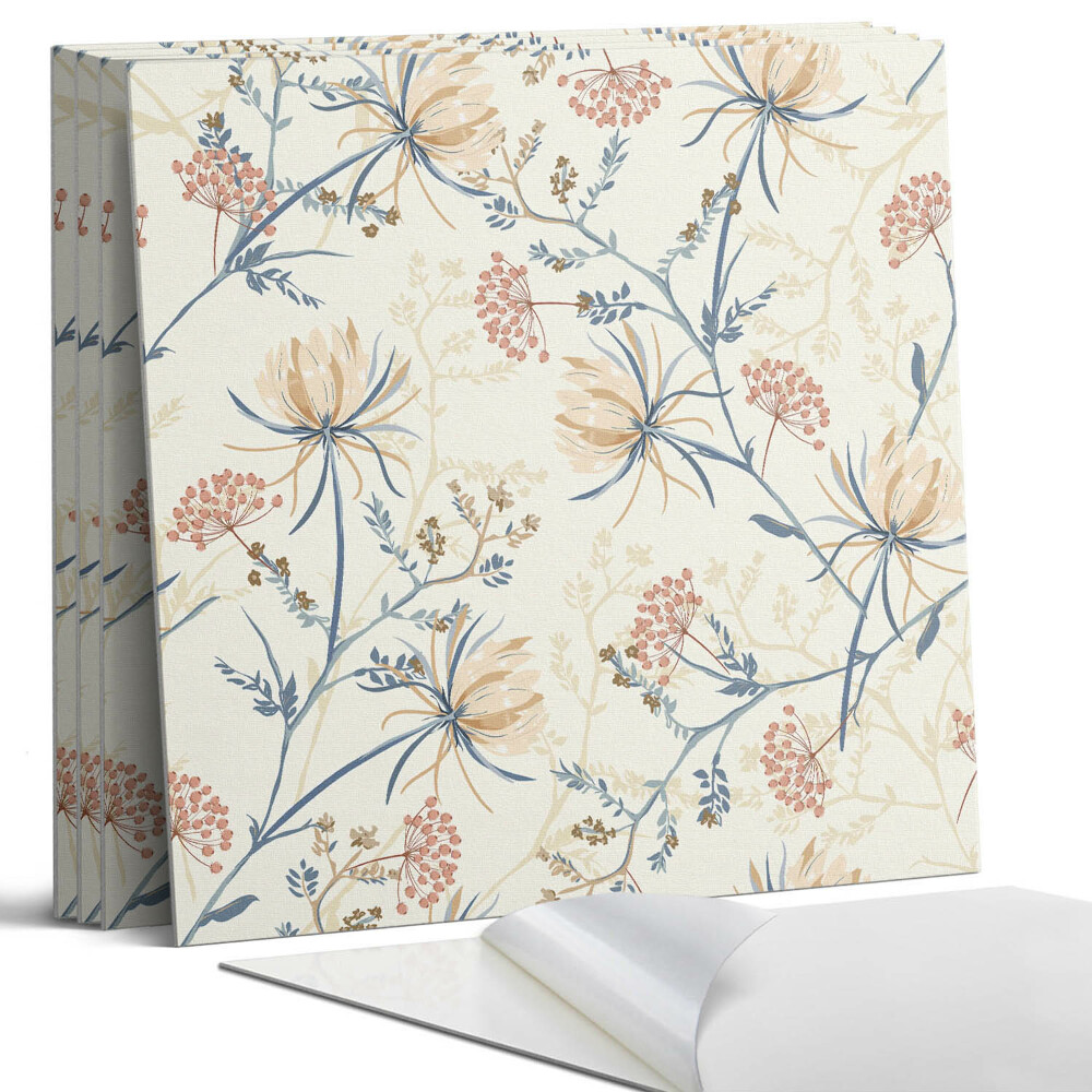 Öntapadó falburkolat négyzet Virágminta a háttérben