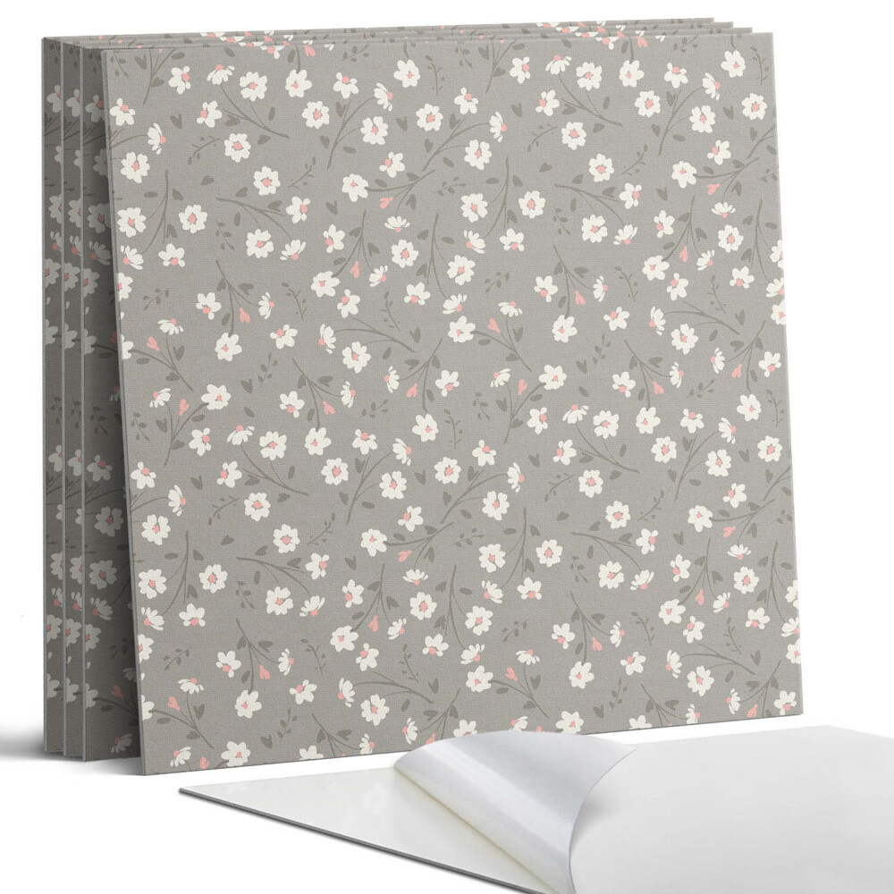 Falpanel négyzet Virágminta a háttérben