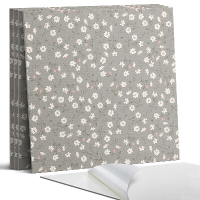 Falpanel négyzet Virágminta a háttérben