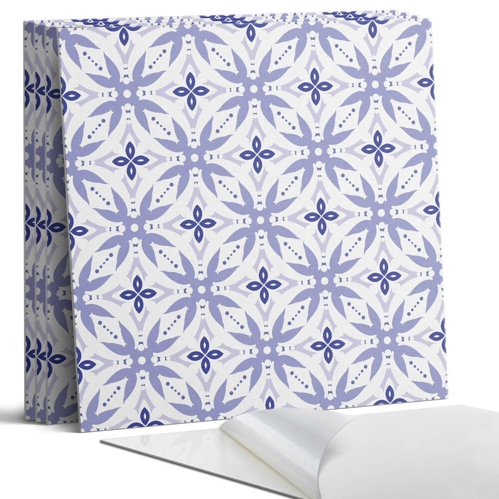 Pvc falburkolat négyzet Geometrikus minta virágokkal