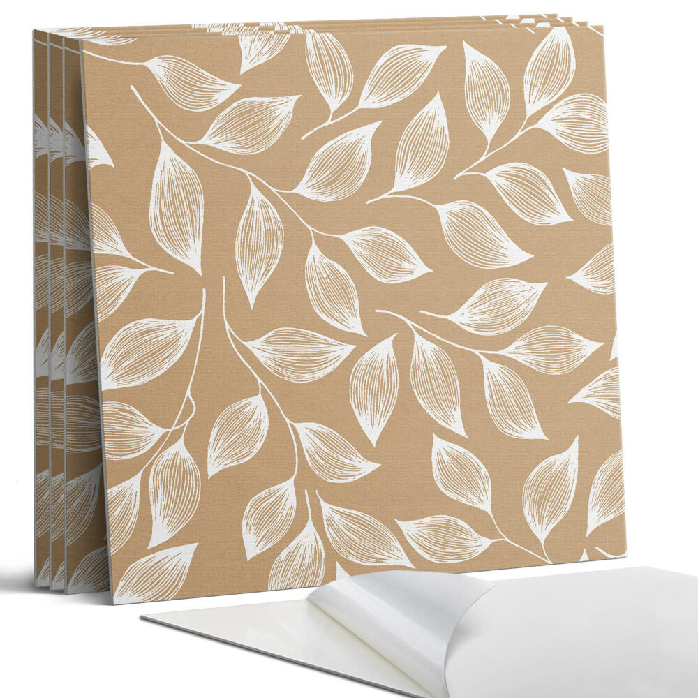 Pvc falburkolat négyzet Levelek texturált háttéren