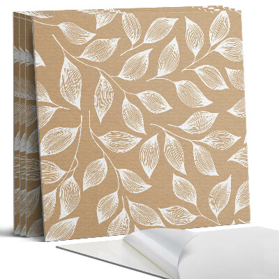 Pvc falburkolat négyzet Levelek texturált háttéren
