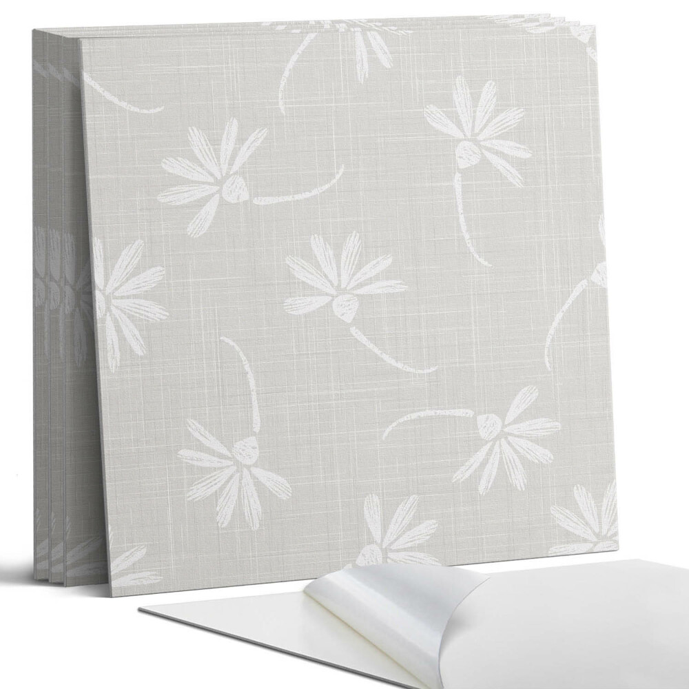 Öntapadó falburkolat négyzet Virágminta a háttérben