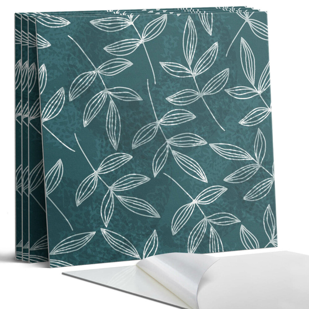 Falpanel négyzet Levelek texturált háttéren