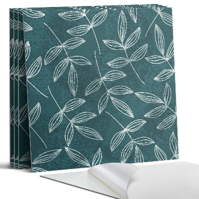 Falpanel négyzet Levelek texturált háttéren