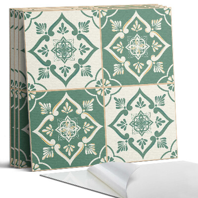 Falpanel négyzet Virágminták a csempéken