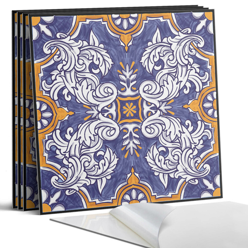 Pvc falburkolat négyzet Virágminta díszekkel