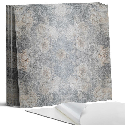 Falpanel négyzet Virágminta a háttérben