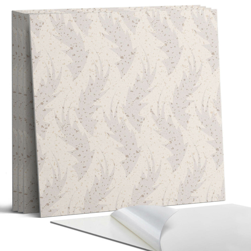 Falpanel négyzet Levélminta a háttérben