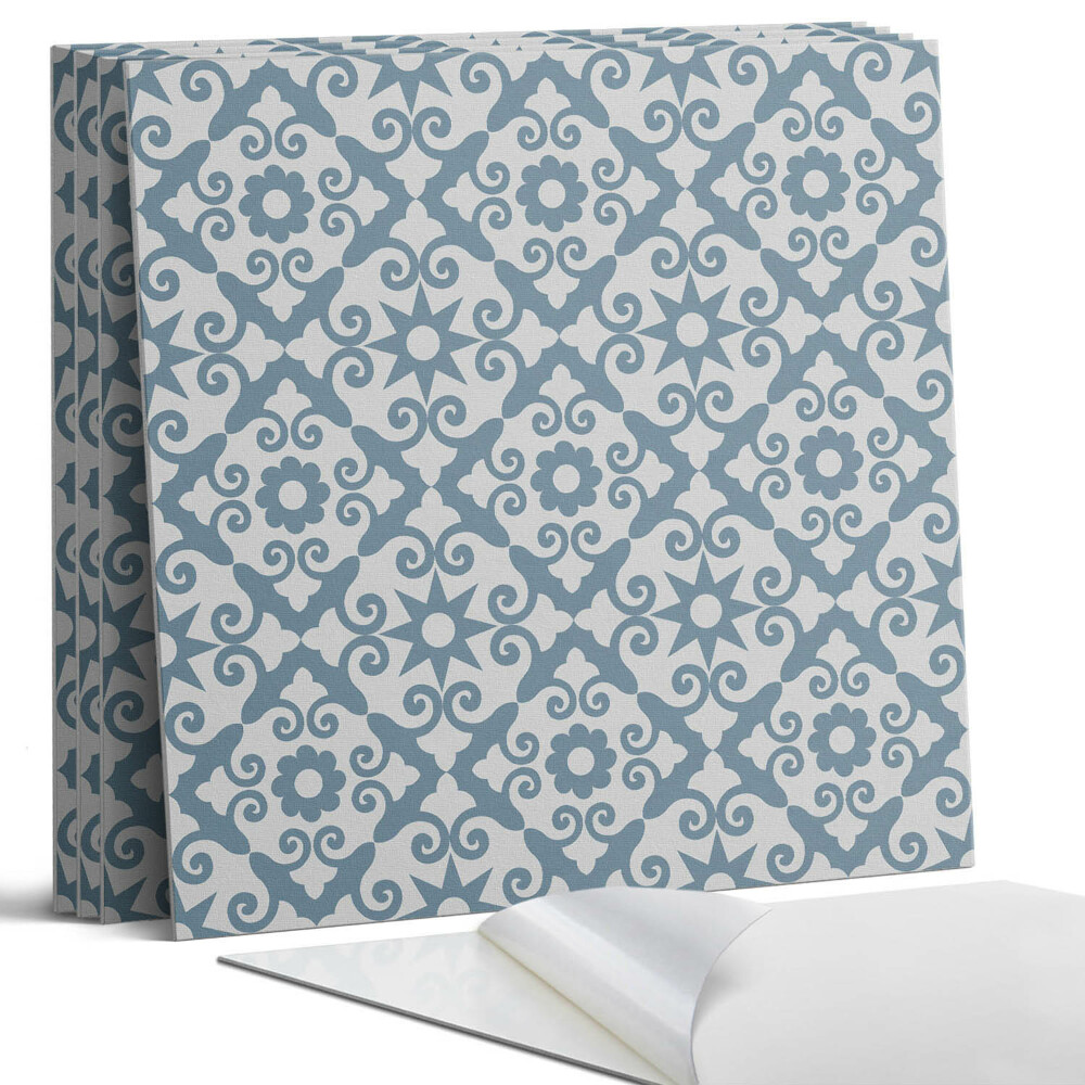 Falpanel négyzet Minta díszekkel és virágokkal