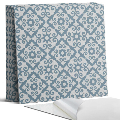 Falpanel négyzet Minta díszekkel és virágokkal