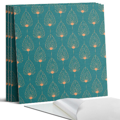 Öntapadó falburkolat négyzet Levélminta körökkel